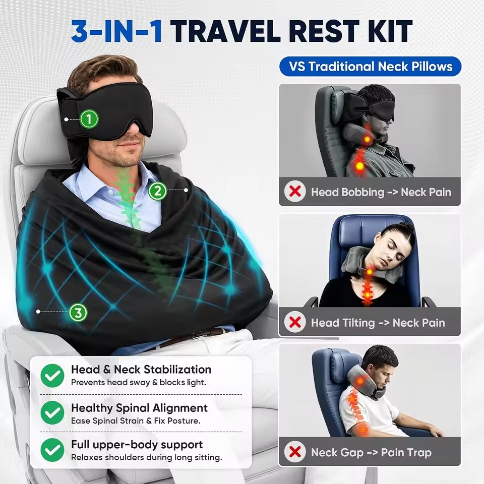Travel Accessories Long Flight - Uniwersalne podpórki do siedzenia w samochodzie,